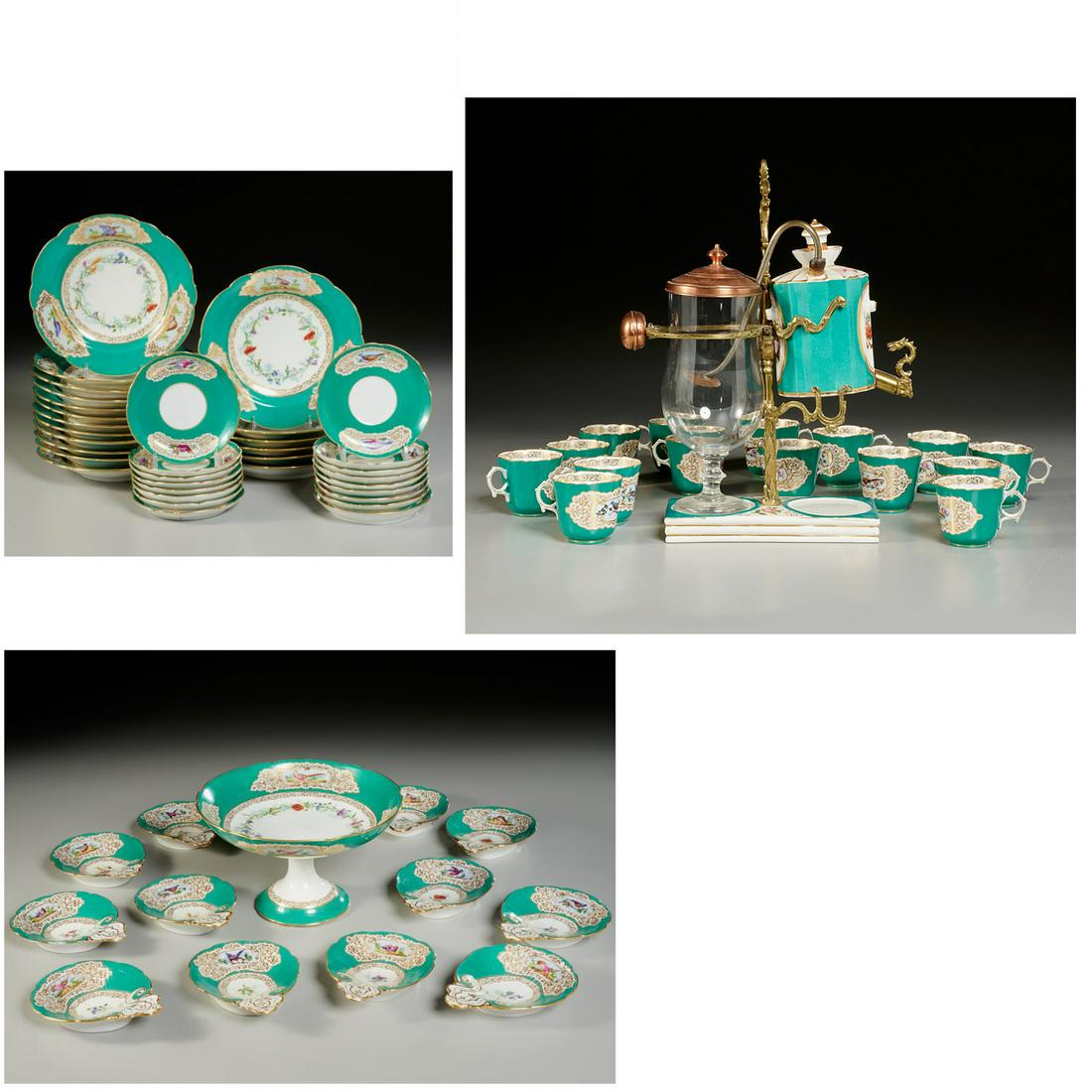 Vieux Paris Vert Pomme porcelain dessert set (1 of 11)
