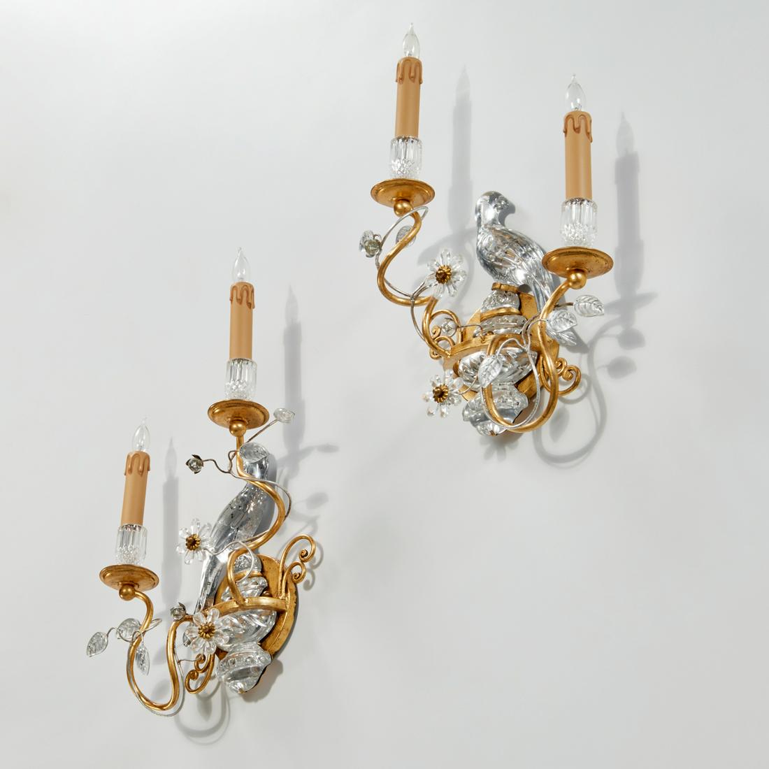 Maison Bagues (after), pair "Perroquet" sconces (1 of 6)