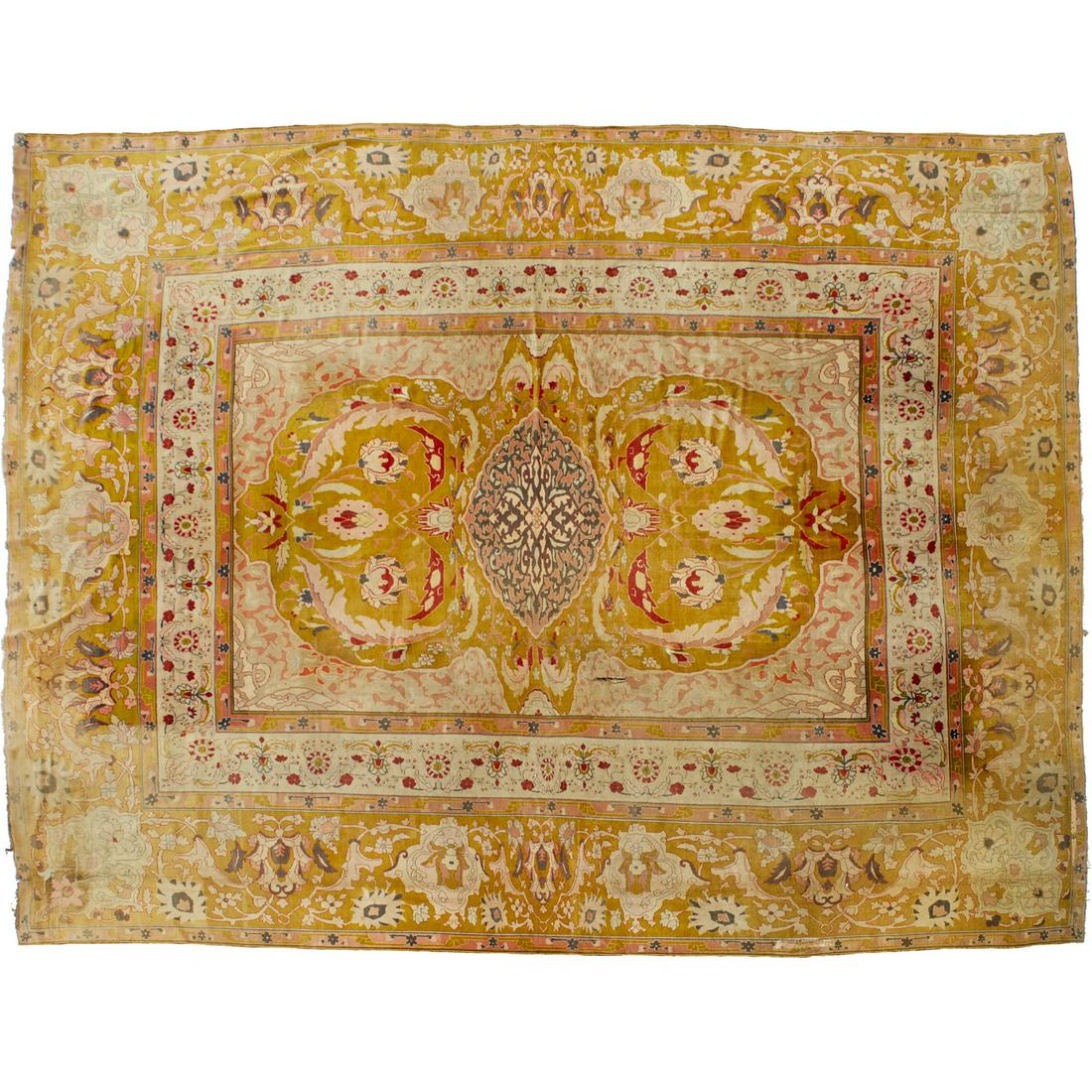 Antique room-size Agra carpet (1 of 8)