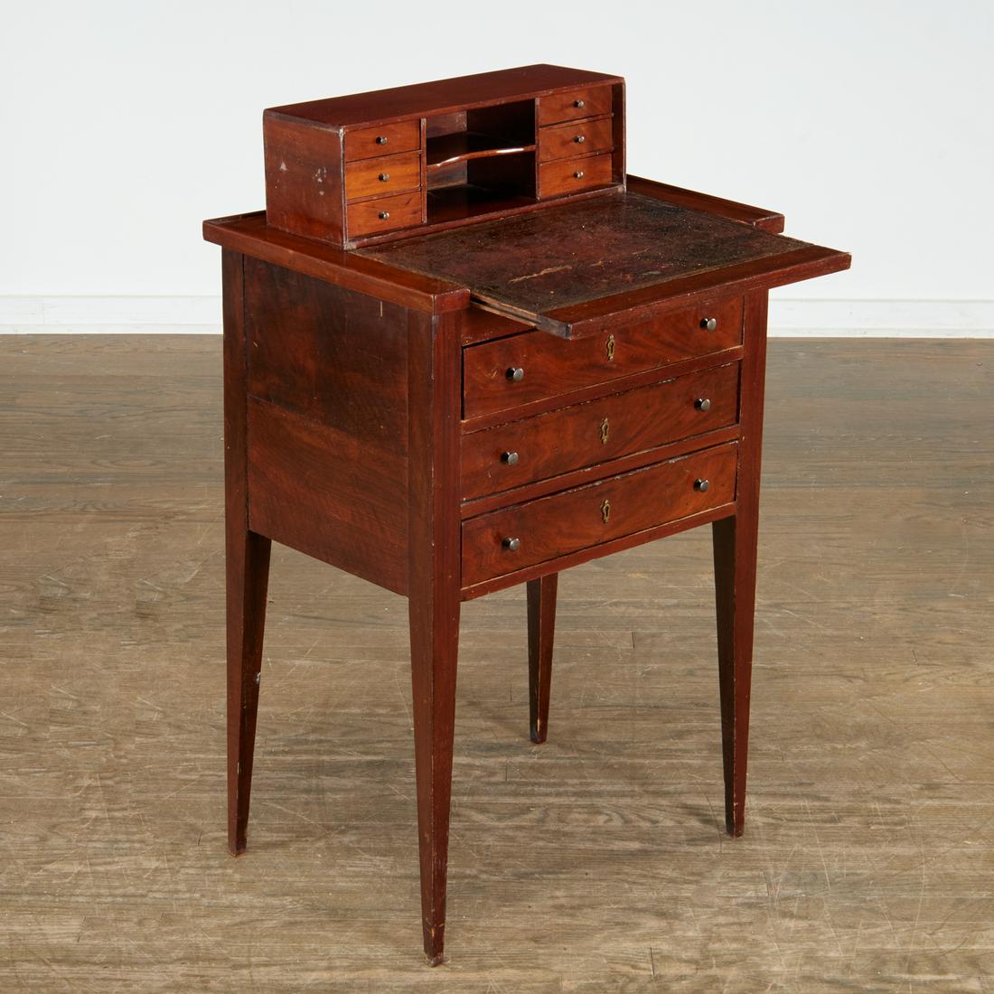 Unusual Louis XVI mahogany pop-up escritoire (1 of 7)