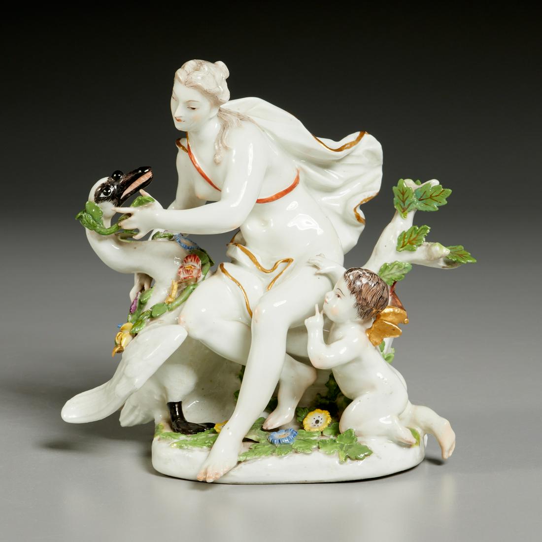 Antique Meissen Leda and Swan figural group (1 of 7)