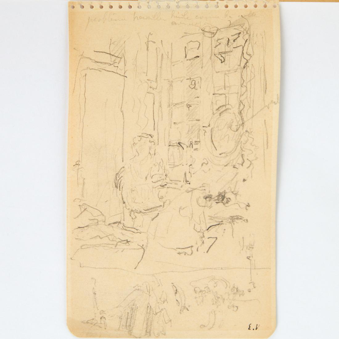 Edouard Vuillard (attrib.), pencil on cream paper (1 of 7)