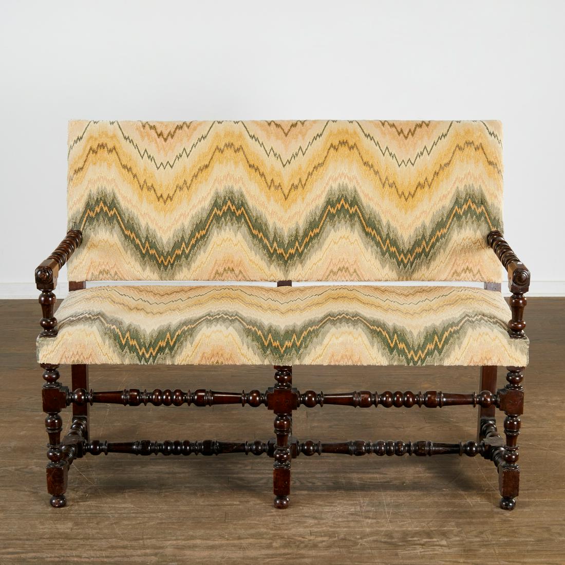 Flemish Baroque walnut settee, ex-Sotheby's (1 of 5)