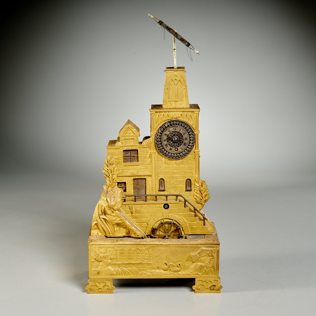 19th C. French gilt bonze automaton clock (1 of 9)