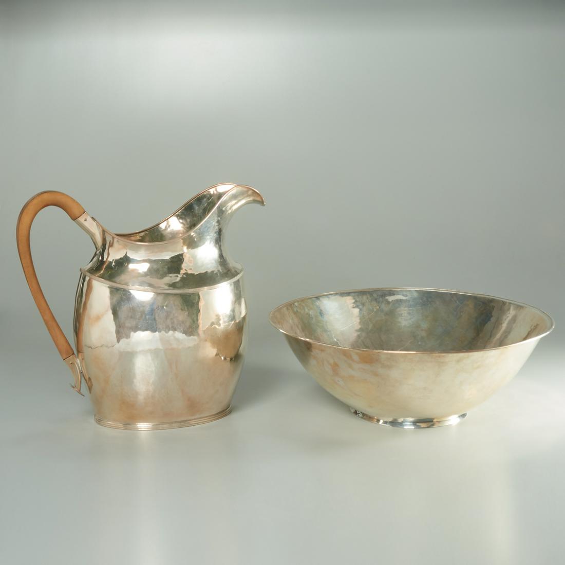 Nice George III Sheffield plate ewer and basin set (1 of 5)