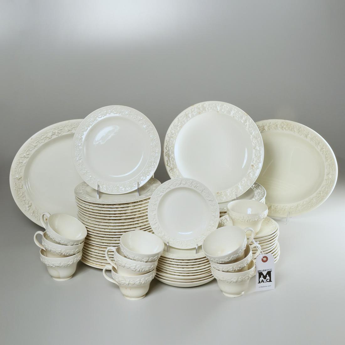 Wedgwood "Embossed Queensware" partial china set (1 of 6)