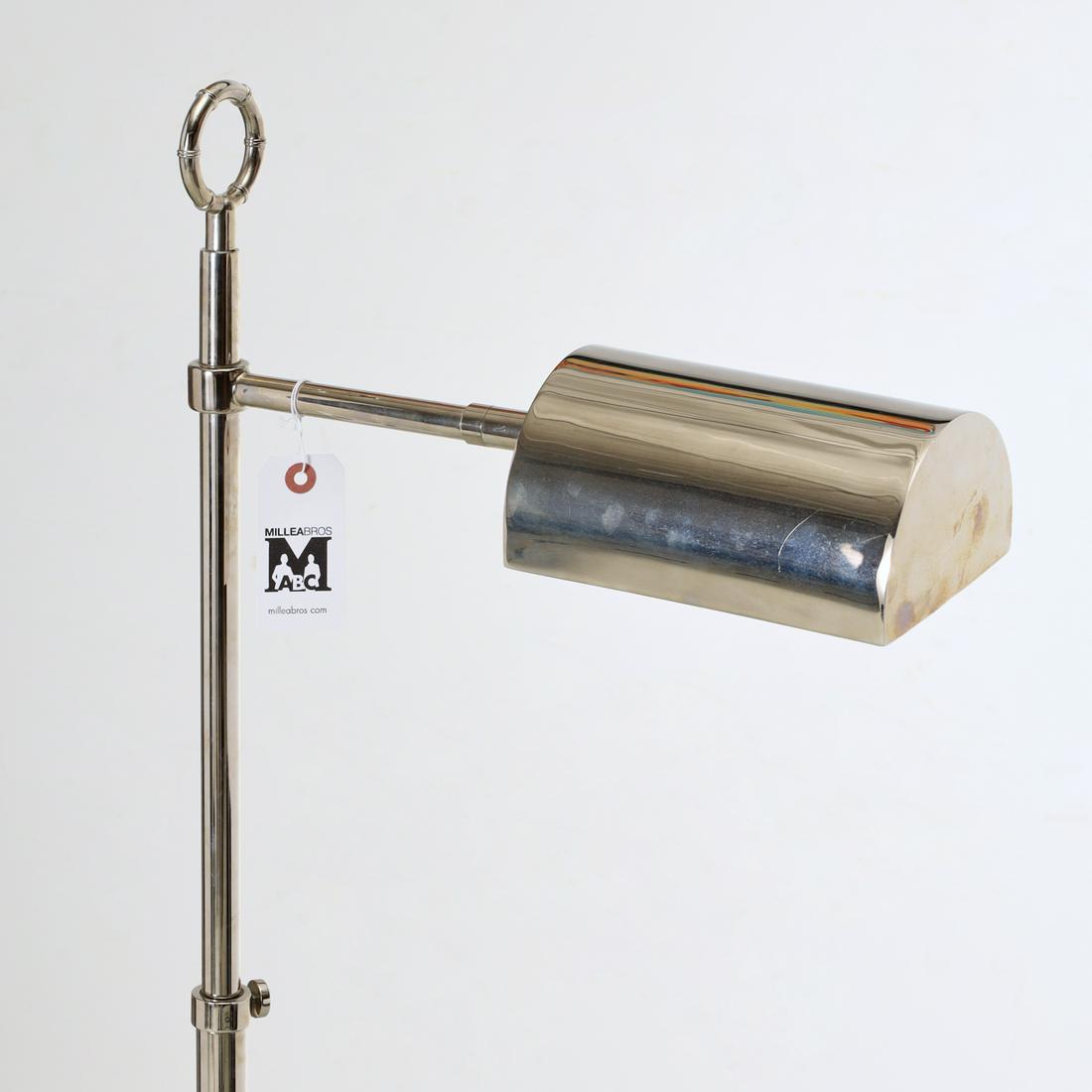 Modern chromed floor reading lamp (1 of 6)