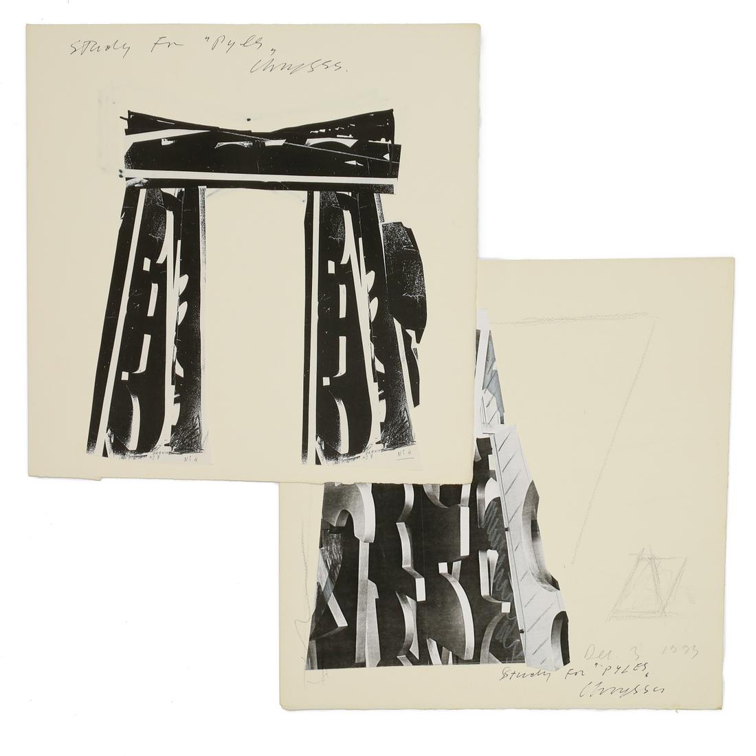 Chryssa, (2) studies for sculpture (1 of 9)