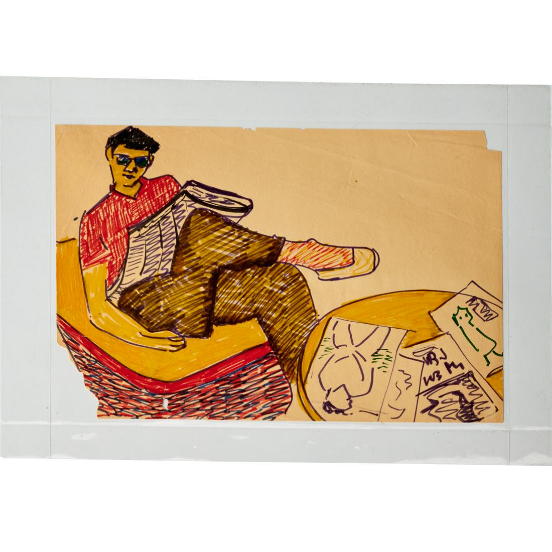 Sally Avery Michel (attrib.), portrait drawing (1 of 4)