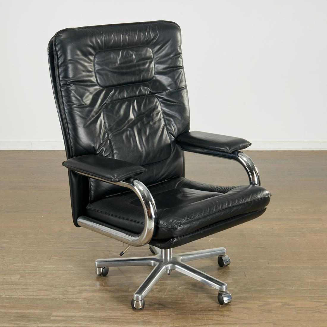 Pace Collection, leather, chrome executive chair (1 of 7)