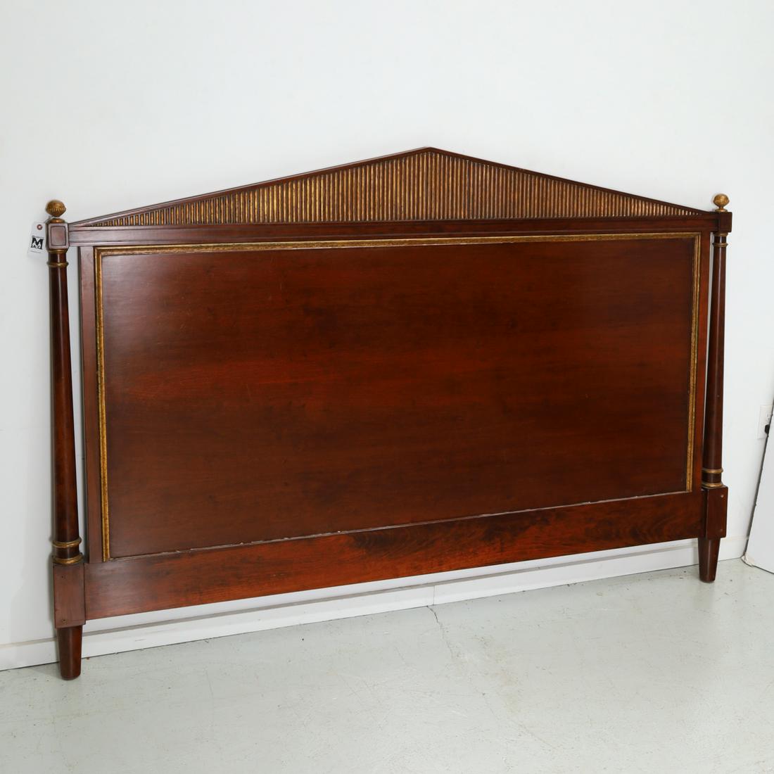 Empire style parcel gilt mahogany king headboard (1 of 5)