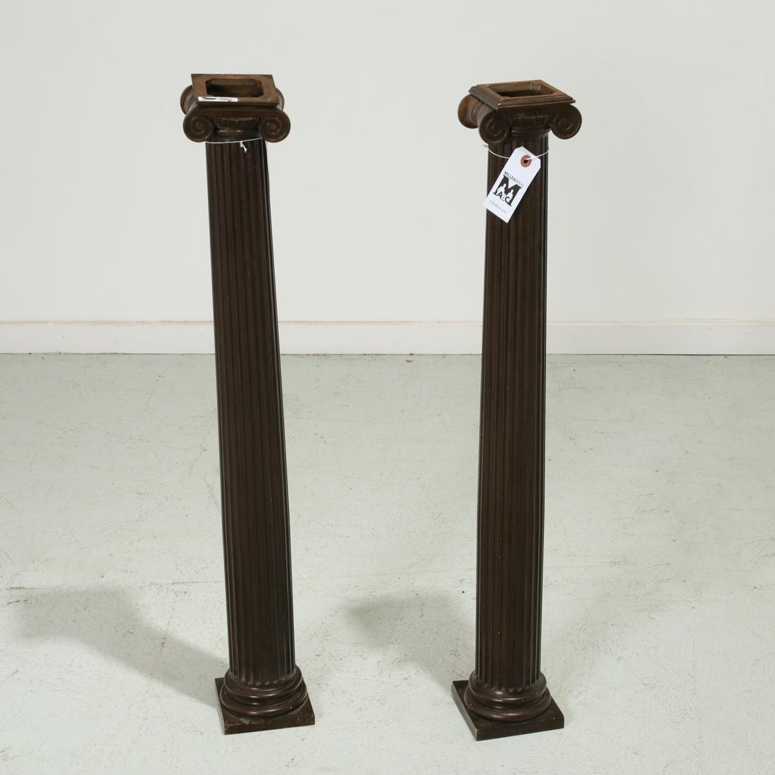 Pair antique Neo-Classical bronze columns (1 of 5)