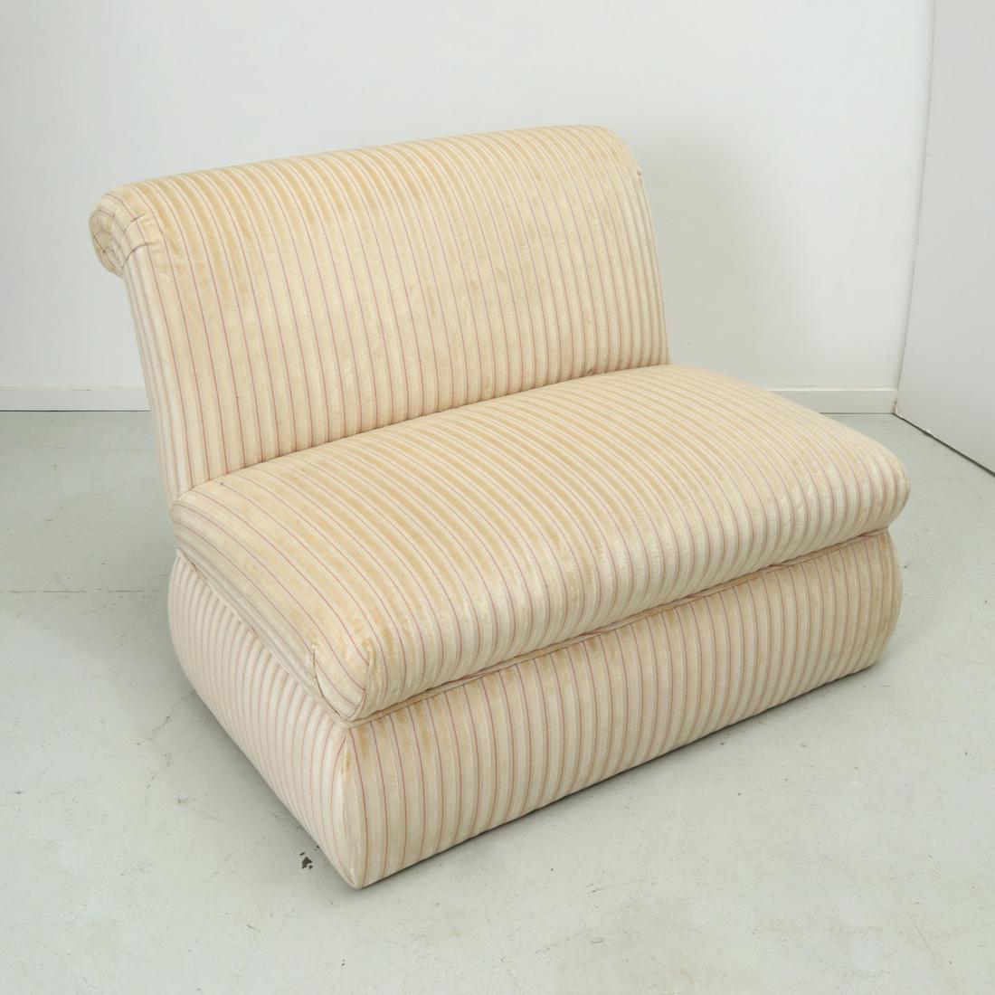 Nice custom upholstered armless loveseat (1 of 5)