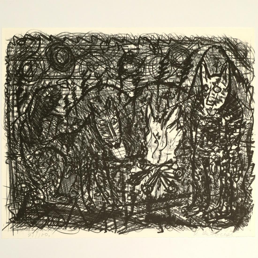 Roy DeForest, signed lithograph (1 of 9)