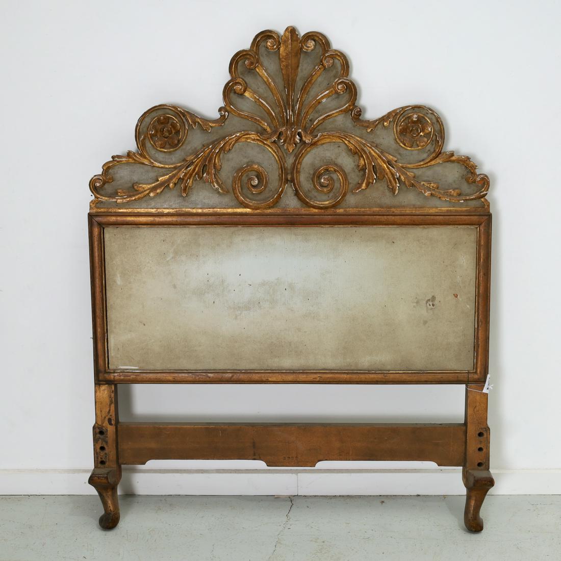 Venetian style carved and painted headboard (1 of 5)