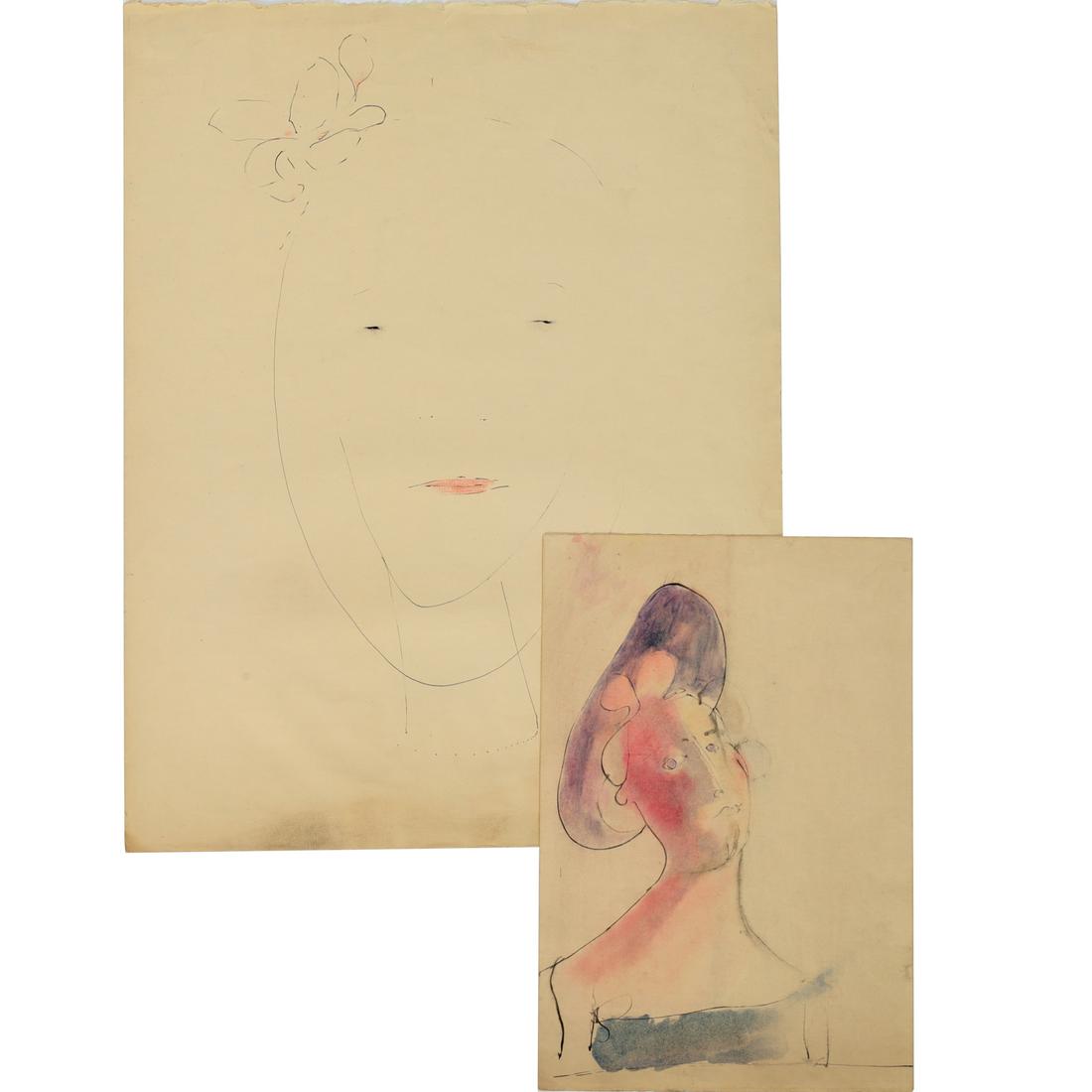 Red Grooms (attrib.), (2) drawings (1 of 6)