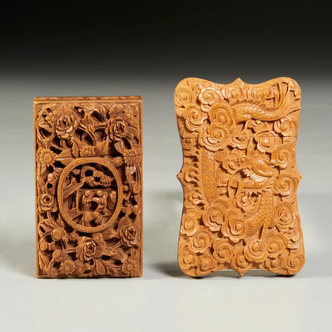 (2) Chinese Export card cases, ex-museum (1 of 7)