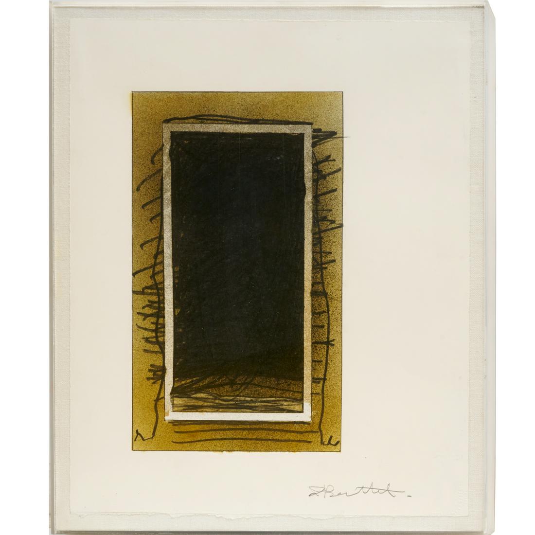 Jake Berthot, mixed media drawing on paper, 1972 (1 of 6)