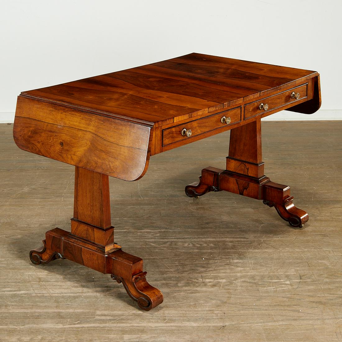 Regency double drop leaf sofa table (1 of 6)