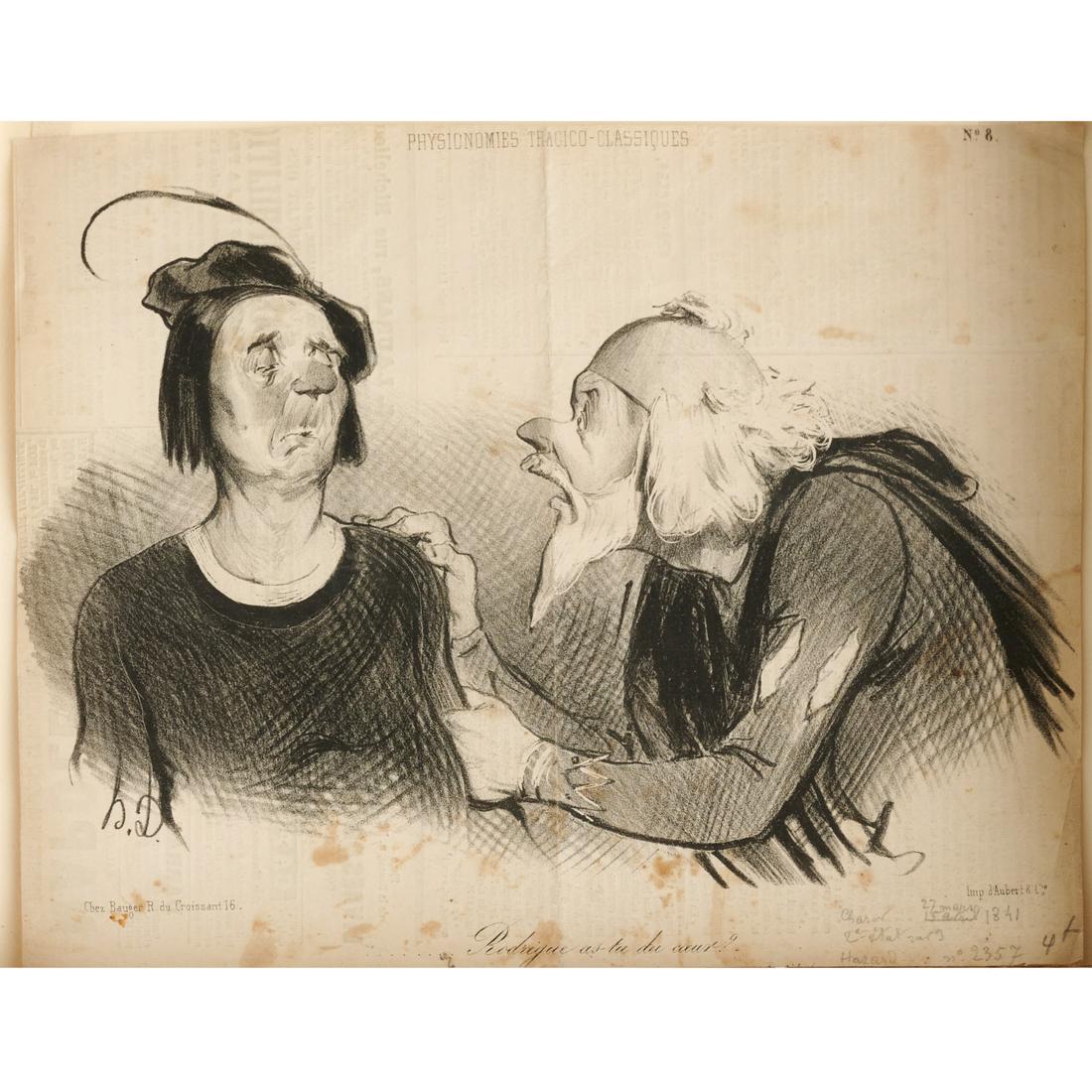 Honore Daumier, lithograph, 1841 (1 of 6)