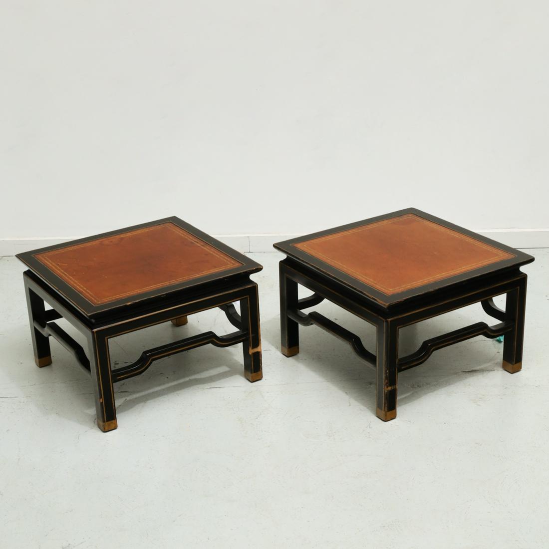 Baker, pair chinoiserie side tables (1 of 5)