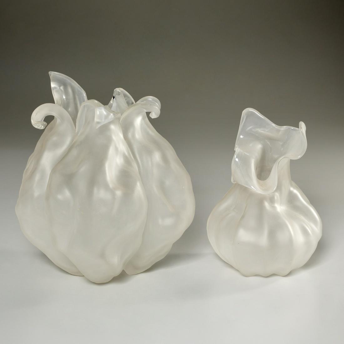 Nikolas Weinstein, (2) art glass vases (1 of 5)