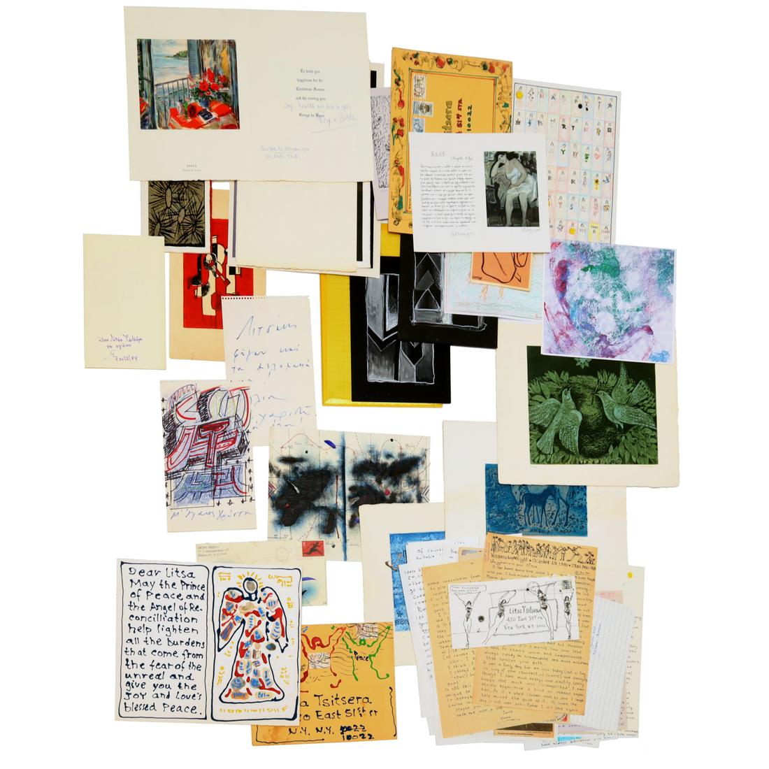 Collection signed artists' cards and letters (1 of 6)