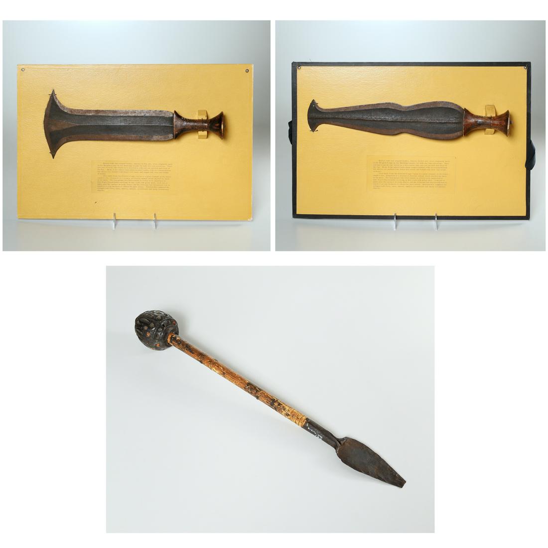 (3) African tribal bladed weapons, ex-museum (1 of 8)