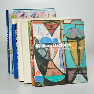 (6) Vols., Postwar & Contemporary Artists: (6) Vols., Postwar & Contemporary Artists, Includes: 1) Rosenberg. Barnett Newman. Abrams, 1977; 2) Elsen. Paul Jenkins. Abrams, 1975. 3) O'Neill. Clyfford Still. Metropolitan Museum of Art, 1979; 4)