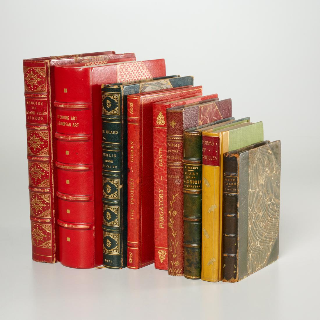 (9) Vols. decorative leather bindings (1 of 7)