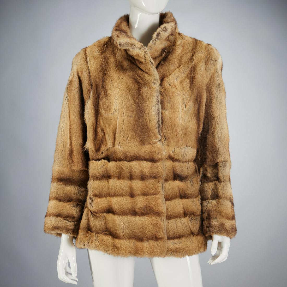 Pierre Balmain blonde mink jacket (1 of 5)
