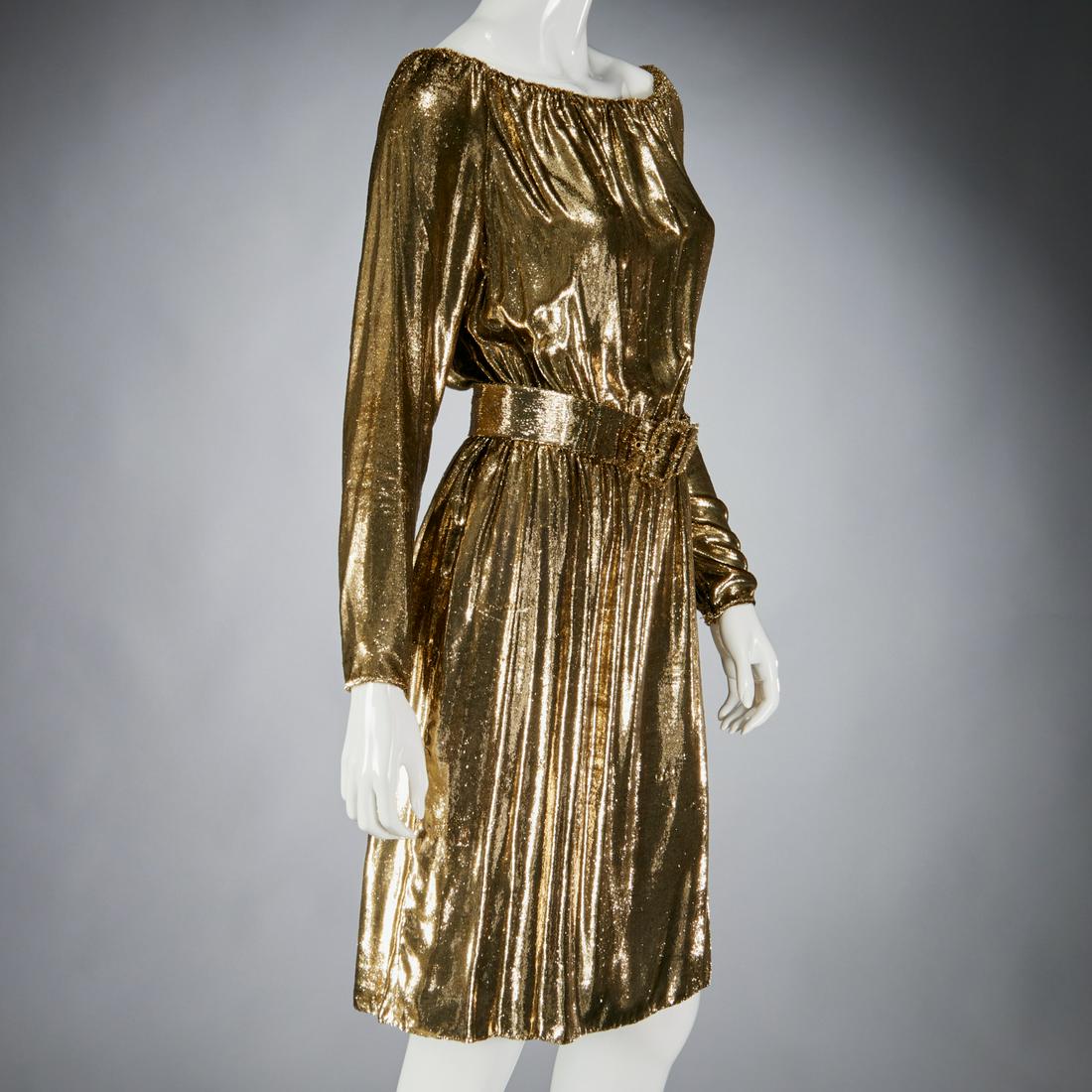 Amen Wardy liquid gold cocktail dress (1 of 8)