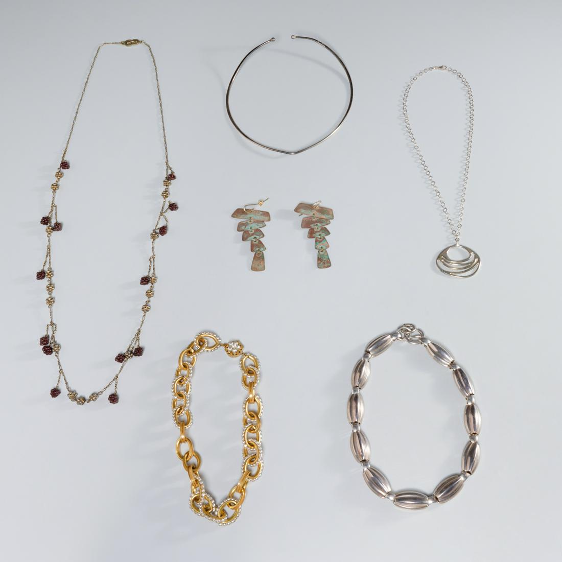 Group sterling silver and designer costume jewelry (1 of 8)