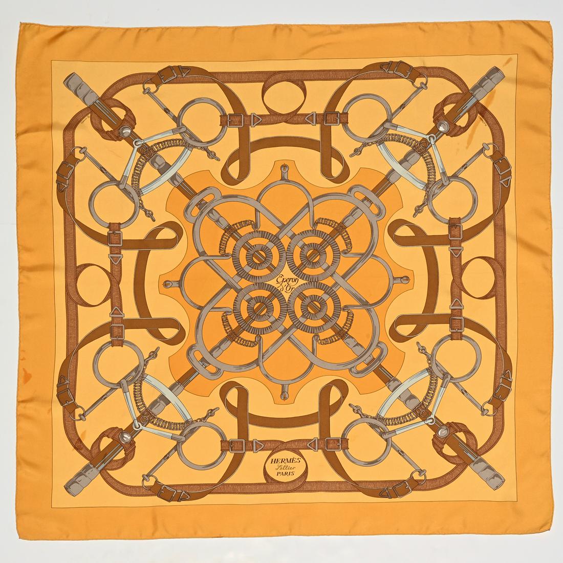 Hermes "Eperon d'Or" 90 cm silk scarf (1 of 6)
