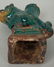 79: Early Chinese glazed earthenware joss stick holder - 2