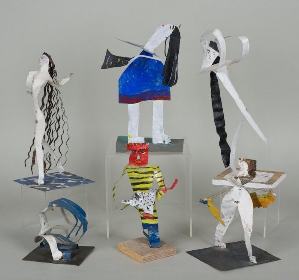 (6) kinetic sculptures by Roland Roure (b. 1940, : (6) kinetic sculptures by Roland Roure (b. 1940, French), Circa 1990s and later, largest: 14"h Provenance: The Collection of Caral Gimbel Lebworth, NY