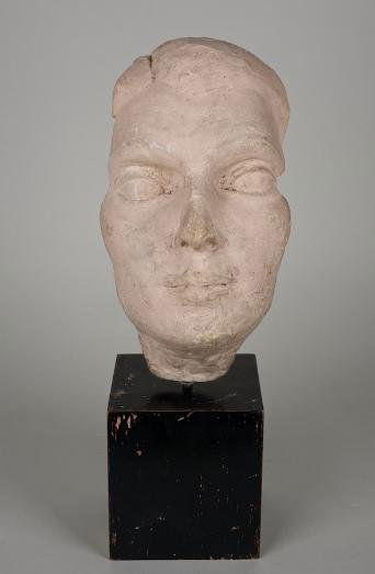 Plaster face study by William Zorach (1887-1966,: Plaster face study by William Zorach (1887-1966, American), Signed "Zorach - 1938", 10.75"h x 6"w (excl. base), 16.75"h (total) Provenance: The Estate of Arnold Newman