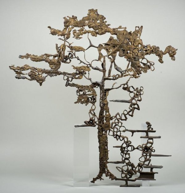 Bronze wall relief by Sido & Francois Thevenin: Bronze wall relief by Sido & Francois Thevenin, Untitled, 1973, 36" x 34" Provenance: The Caral Gimbel-Lebworth Collection, NY