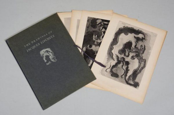 Artist-signed print portfolio by Jacques Lipchitz: Artist-signed print portfolio by Jacques Lipchitz, "The Drawings of Jacques Lipchitz", (20) plates, cover signed in pen, 15" x 11" (sheet), original folio cover Provenance: The Estate of Mala Rubenste