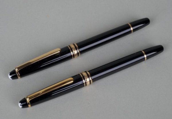 (2) Montblanc Meisterstuck fountain pens: (2) Montblanc Meisterstuck fountain pens, 20th century