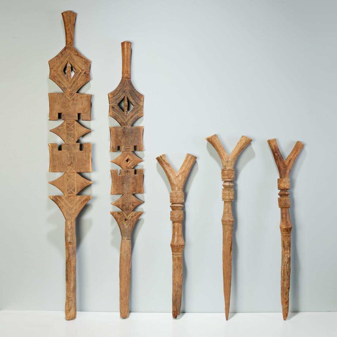 Tuareg Peoples, carved wood tent posts (1 of 6)