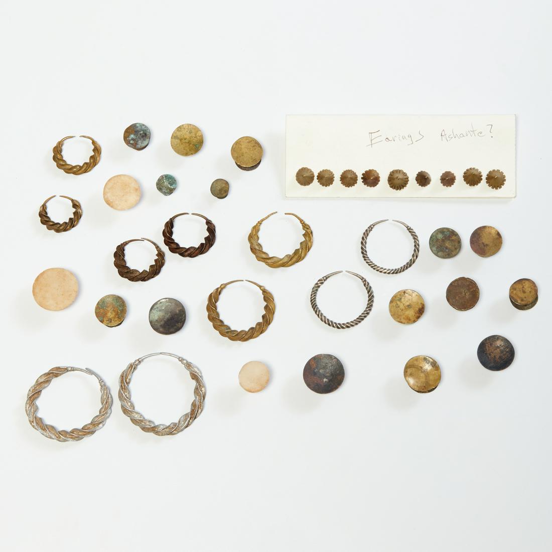 Collection East African earrings and lip plugs (1 of 5)