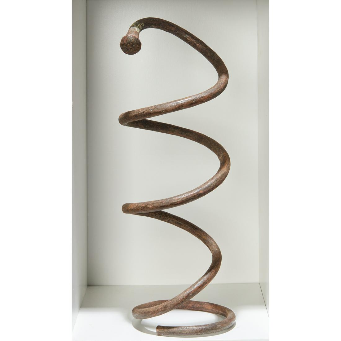 Igbo Peoples, fine currency coil, exhibited (1 of 4)