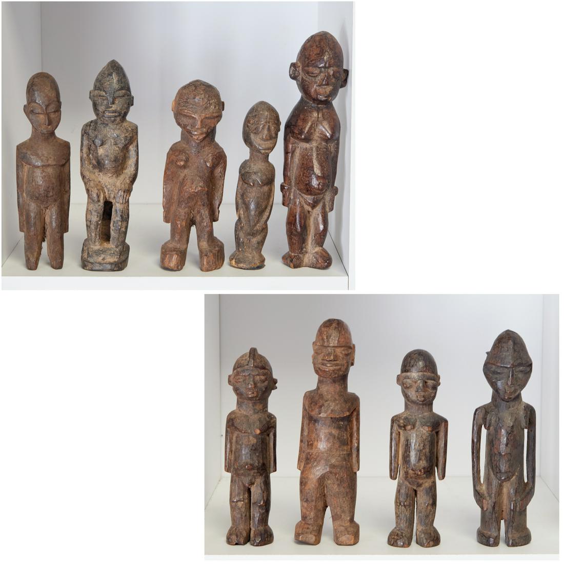 Lobi Peoples, (9) carved wood Bateba (1 of 6)