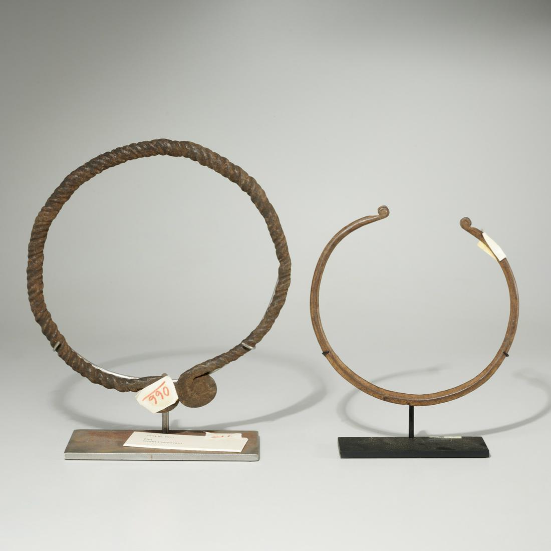 Fang Peoples, (2) torque currencies, exhibited (1 of 6)