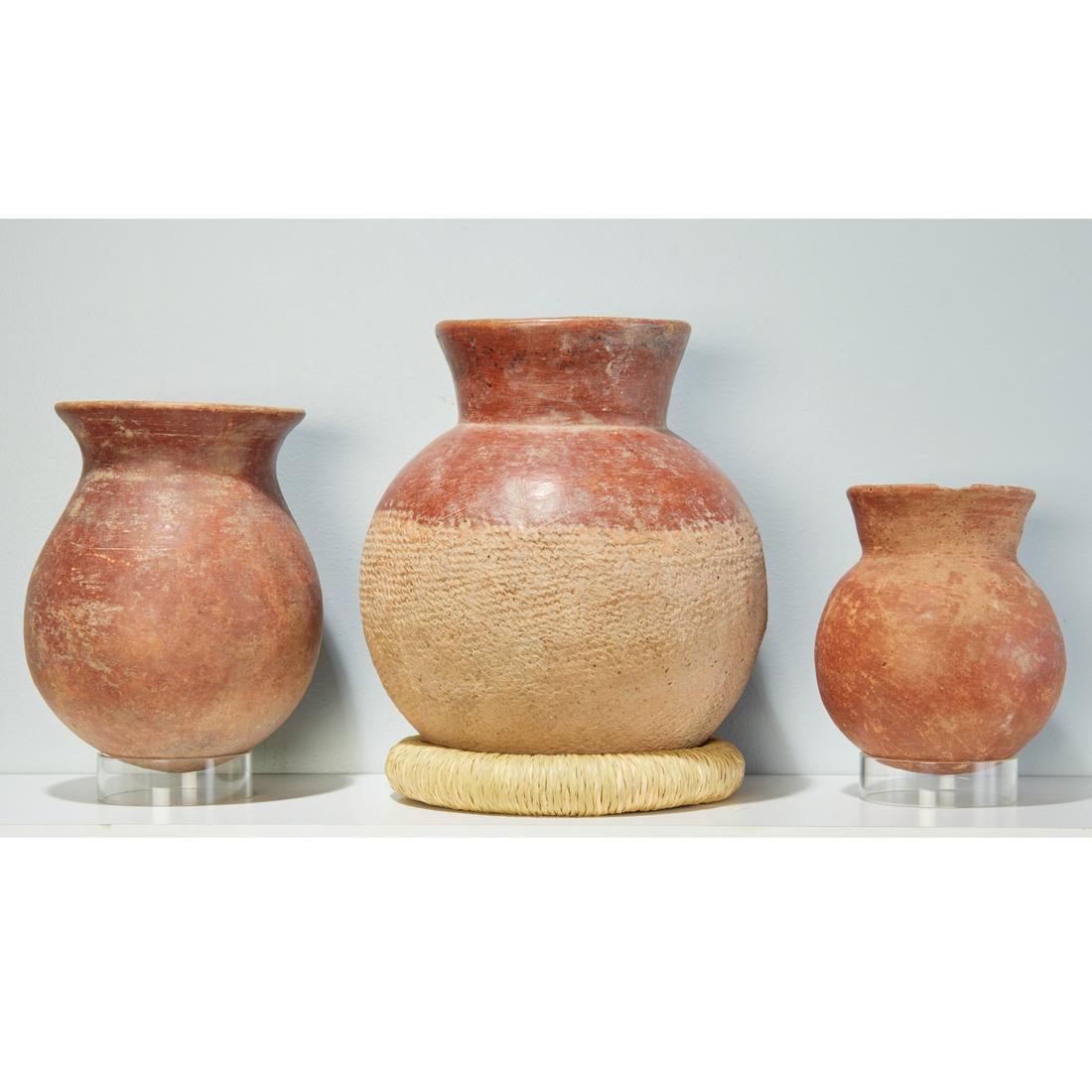 Djenne Culture, (3) terracotta vessels (1 of 5)