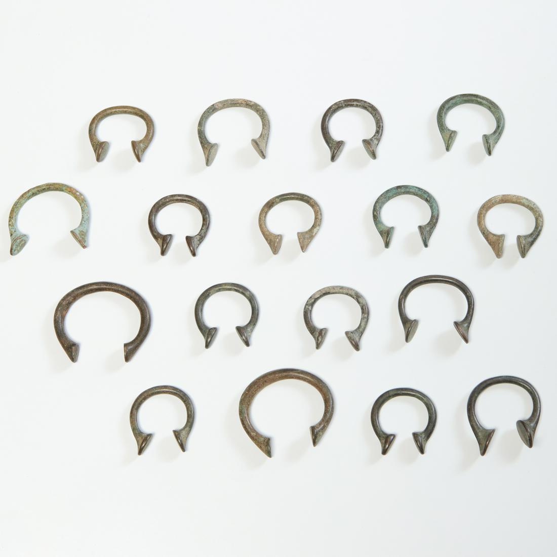 Collection (17) Okpoho bronze Manilla currencies (1 of 3)