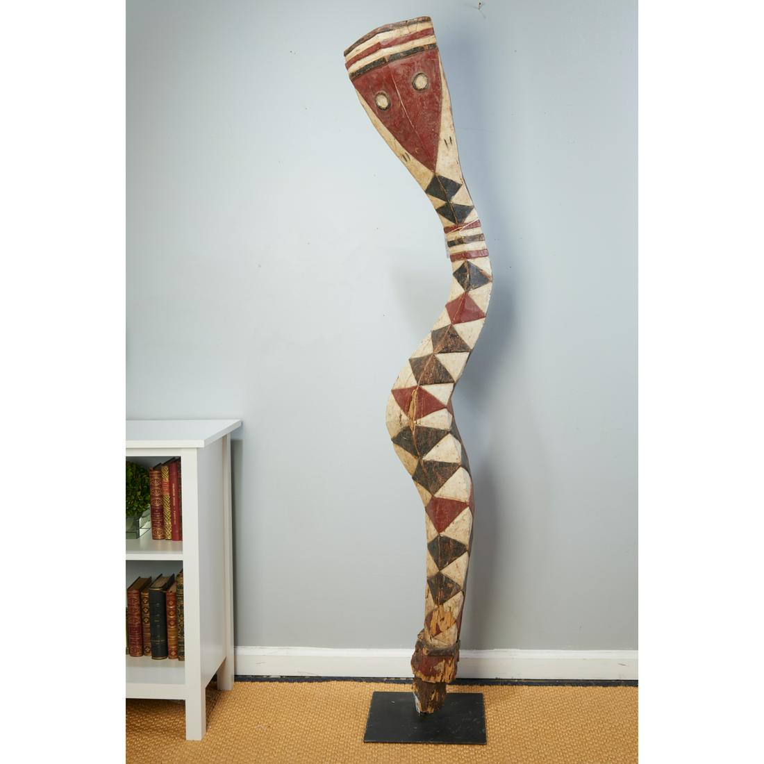 Baga Peoples, polychromed wood snake (1 of 5)