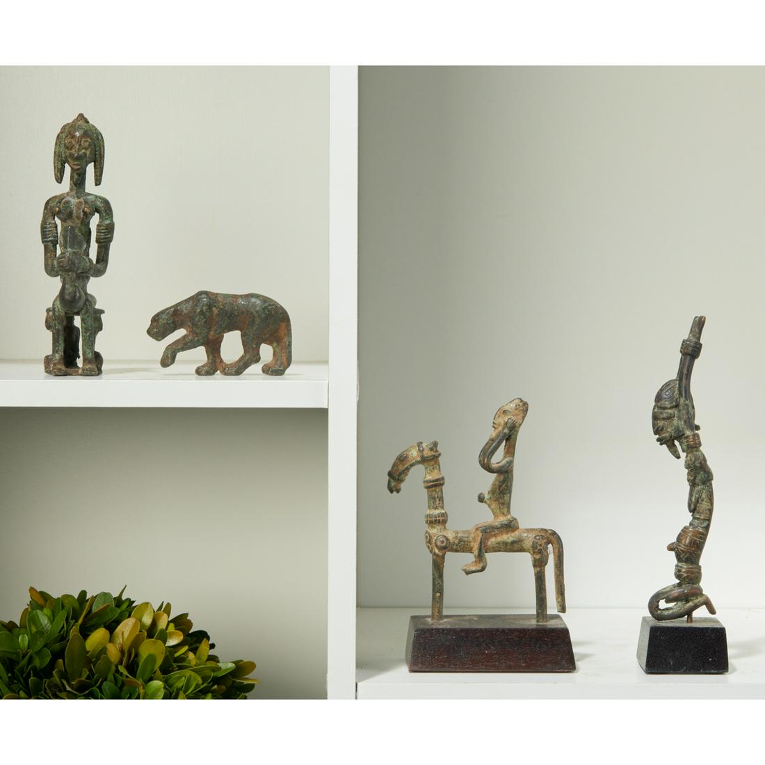 Dogon Peoples, (4) copper alloy figures (1 of 6)