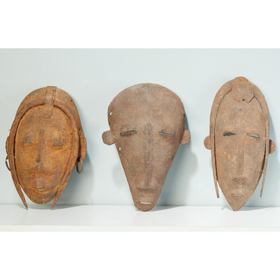 Bamana Peoples, (3) iron masks (1 of 6)